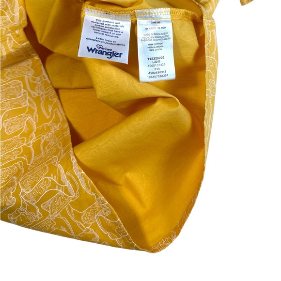 WRANGLER Yellow Blouse with Cowboy Boots Print - Picture 4 of 5